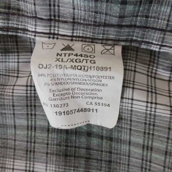 Mens Shirt Wrangler Fishing Outdoor Series Size XL Regular Fit Gray Plaid Vented - Picture 4 of 8